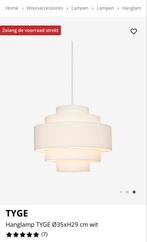 Witte Hanglamp TYGE Ø35cm, Ophalen of Verzenden, Zo goed als nieuw, Kunststof, Minder dan 50 cm