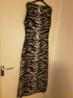 Lange zebrajurk met armwarmers en tasje mt S Carnaval, Ophalen of Verzenden, Zo goed als nieuw, Carnaval