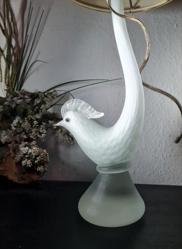 Murano Haan Vogel Tafellamp Battuto Seguso glas beschikbaar voor biedingen