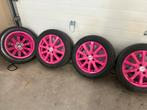 Fiat 500 velgen met zeer goede banden, Ophalen of Verzenden
