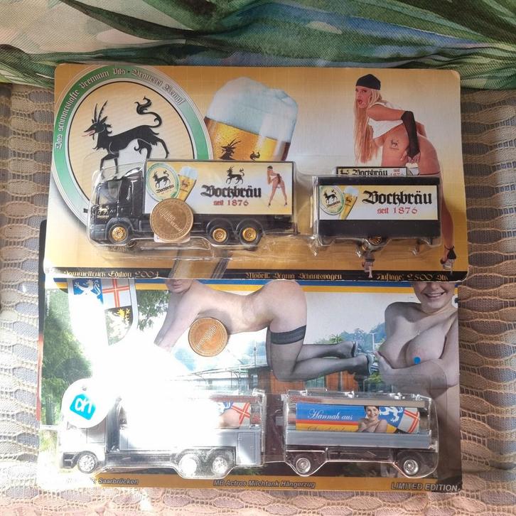 BIER-CONTAINER-ER0 en DIVS TRUCKS, Hobby en Vrije tijd, Modelauto's | 1:87, Zo goed als nieuw, Bus of Vrachtwagen, Overige merken