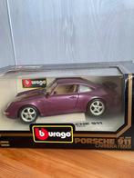 Porsche 911 Carrera 1993 paars Bburago 1:18, Ophalen of Verzenden, Zo goed als nieuw, Auto, Bburago