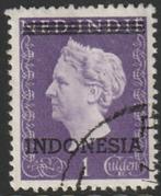 Ned.Indië 1949 371 Wilhelmina 1G 3 strepen, Gest, Postzegels en Munten, Postzegels | Nederlands-Indië en Nieuw-Guinea, Nederlands-Indië