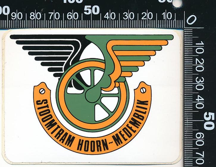 Sticker: Stoomtram Hoorn - Medemblik (3), Verzamelen, Stickers, Zo goed als nieuw, Bedrijf of Vereniging, Ophalen of Verzenden