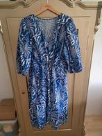 Blauw met witte Jurk van H & M - maat XL, Ophalen of Verzenden, Gedragen, Maat 46/48 (XL) of groter, Onder de knie