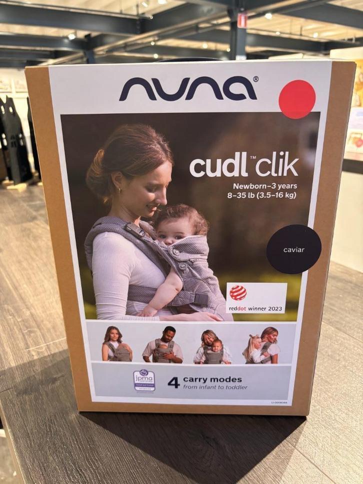 Nuna Cudl clik Caviar, Kinderen en Baby's, Babydragers en Draagdoeken, Draagzak, Buik of Rug, Overige merken, Ophalen