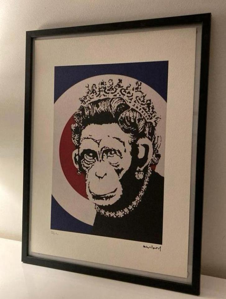 BANKSY : lithografie met certificaat, Antiek en Kunst, Kunst | Litho's en Zeefdrukken, Ophalen of Verzenden