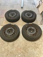 Winterbanden 195/55 R16 met stalen velgen, Ophalen, Gebruikt