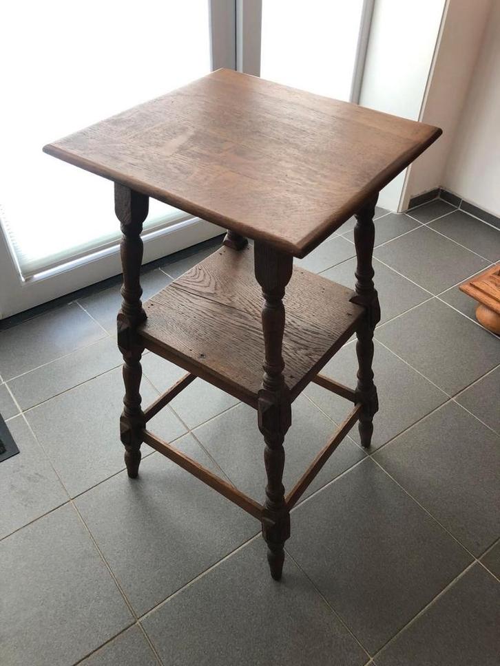 Antieke Houten Bijzettafel – Sfeervol & Tijdloos!, Huis en Inrichting, Tafels | Bijzettafels, Ophalen