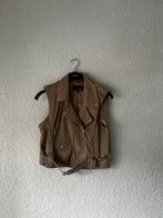Leren gilet Studio Ar (40), Kleding | Dames, Bodywarmers, Maat 38/40 (M), Beige, Zo goed als nieuw, Studio Ar