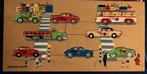 Oude houten Simplex puzzel met auto’s, Ophalen of Verzenden