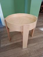 Houten bijzettafel / plantentafel, Huis en Inrichting, Ophalen, Minder dan 45 cm, Minder dan 55 cm, Rond