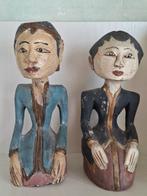 Oud Javaans/ Loro Blonyo stel/ houtsnijwerk/ jaren '40-'50, Antiek en Kunst, Kunst | Beelden en Houtsnijwerken, Ophalen of Verzenden