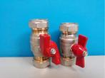 Kogelkraan 2x 22mm knel met vlinderknop Comap Art.nr672622B, Niet ingevuld, Cv-ketel of Combi-ketel, Niet ingevuld, Nieuw