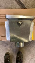 2x Rheinzink vergaarbak 100mm, Doe-het-zelf en Verbouw, Buizen en Afvoer, Afvoer, Pvc, Ophalen of Verzenden, Zo goed als nieuw