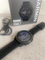 Garmin Fenix 7 Sapphire Solar 47 mm, zo goed als nieuw!, Sieraden, Tassen en Uiterlijk, Sporthorloges, Ophalen, GARMIN, Zwart
