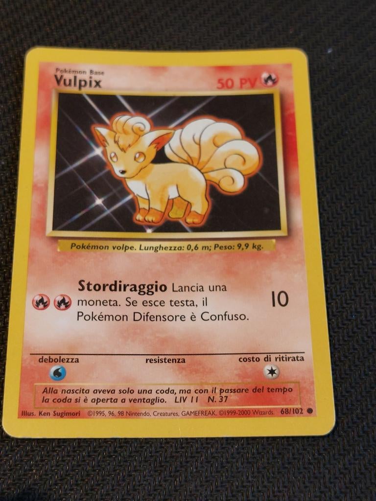 Vulpix 68/102 Base set, Ophalen of Verzenden, Zo goed als nieuw, Losse kaart