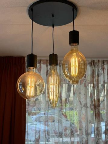 Hanglamp met 3 filamentlampen in retrostijl beschikbaar voor biedingen