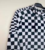 CoolCat Hoodie - Zwart/Wit Geblokt - Maat M, Ophalen of Verzenden, Zo goed als nieuw, Maat 48/50 (M), Zwart