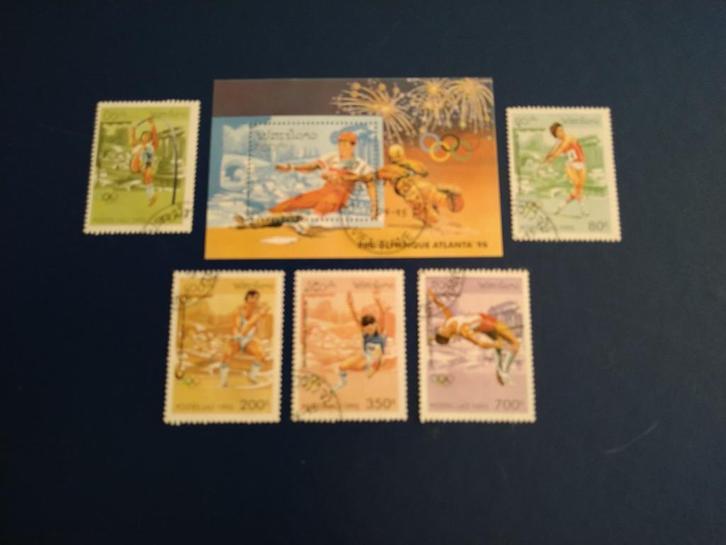 laos, Postzegels en Munten, Postzegels | Thematische zegels, Gestempeld, Sport, Verzenden