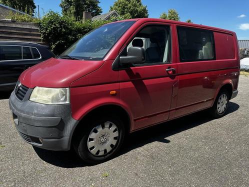 Volkswagen Transporter 2.5 TDI 2005 Dubbel Cabine AIRCO APK, Auto's, Bestelauto's, Bedrijf, ABS, Airbags, Airconditioning, Schuifdeur