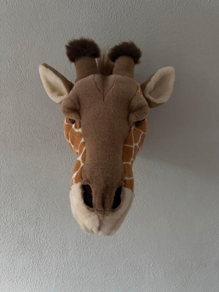 Grote realistische giraffe-kop, Bibib Wild en Soft. 32cm, Kinderen en Baby's, Kinderkamer | Inrichting en Decoratie, Zo goed als nieuw