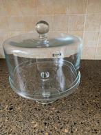 Glazen taartplateau, Huis en Inrichting, Keuken | Servies, Ophalen, Glas of Glazen, Gebruikt, Glas