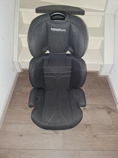 Autostoel titanium denimstof met stoelbeschermer, nog eentje, Kinderen en Baby's, Autostoeltjes, Gebruikt, Overige merken, Isofix