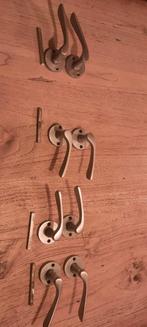 4x deurklink mat zilver, Ophalen of Verzenden, Gebruikt, Klink of Kruk
