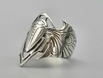 Zilveren Art Nouveau ring met Meikever. 2025/564, Ophalen of Verzenden, Zilver, Ring