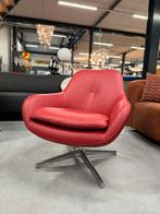 Nieuw Leolux Pode Sparkle Fauteuil rood leer Design stoel