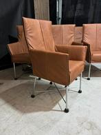 Actie - 6 Montis Chaplin chroom dop - Rancho cognac, Huis en Inrichting, Stoelen, Bruin, Zo goed als nieuw, Info@montis.nl, Montis