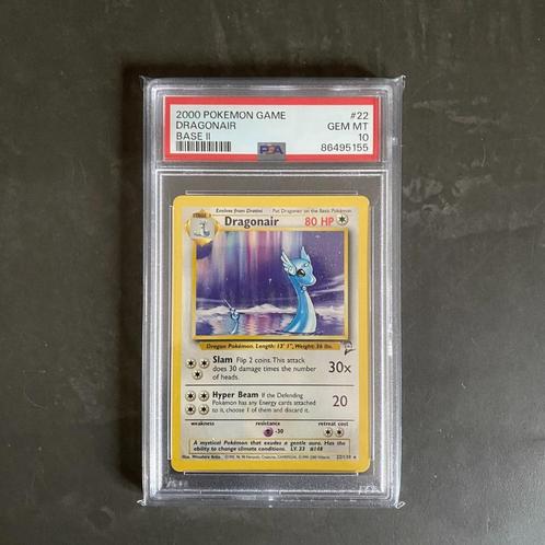 Pokémon #22 Dragonair Base 2 PSA 10, Hobby en Vrije tijd, Verzamelkaartspellen | Pokémon, Nieuw, Losse kaart, Ophalen of Verzenden