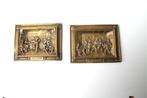 Antieke koperen schilderijtjes, gesigneerd Raphael, Minder dan 50 cm, Overige typen, Minder dan 50 cm, Gebruikt
