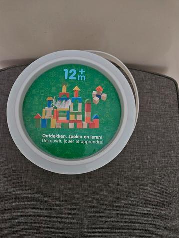 50 Houten Bouwblokken - Nieuw in Verpakking! beschikbaar voor biedingen