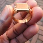 Gouden goud ring 18 karaat 750 heren zegelring goud, 20 of groter, Ophalen of Verzenden, Zo goed als nieuw, Dame of Heer