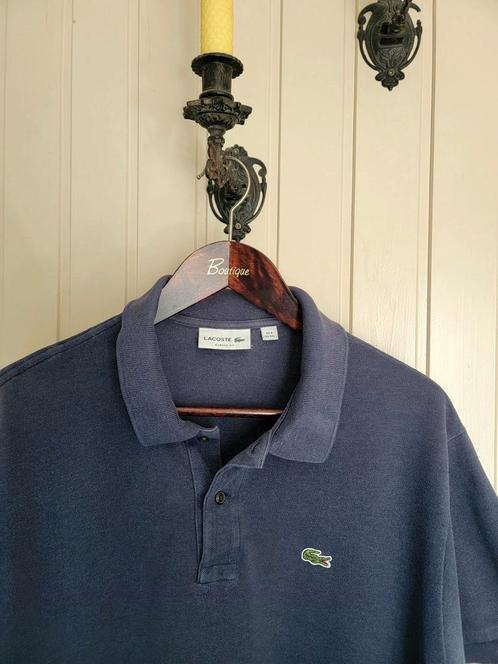 Mooie, originele, donkerblauwe Lacoste polo, XXXL, Fr.8, Kleding | Heren, Polo's, Gedragen, Overige maten, Blauw, Ophalen of Verzenden