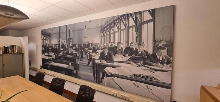 Mega canvasdoek 1,8x5m in aluminium frame, Huis en Inrichting, Woonaccessoires | Schilderijen, Tekeningen en Foto's, Zo goed als nieuw
