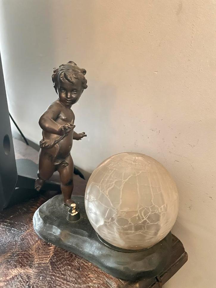 Antieke Engel Lamp - Zeer Oud, Antiek en Kunst, Antiek | Lampen, Ophalen