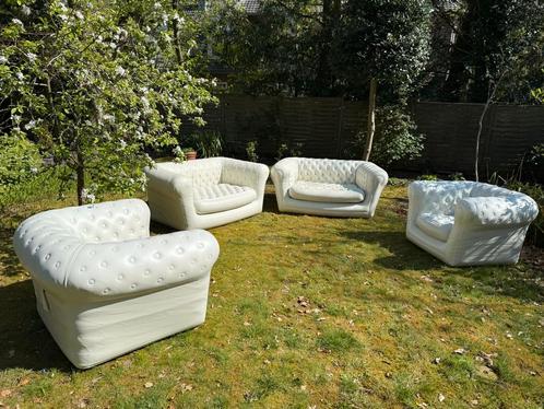 Opblaasbare lounge set chesterfield van Blofield, Tuin en Terras, Tuinsets en Loungesets, Gebruikt, Ophalen
