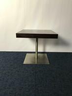 2 x Vergadertafel, antraciet eiken, chrome poot, 80 x 80 cm., Huis en Inrichting, Bureaus, Ophalen, Gebruikt