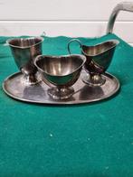 -	Roomstel verzilverd douwe egberts, Verzamelen, Retro, Ophalen of Verzenden