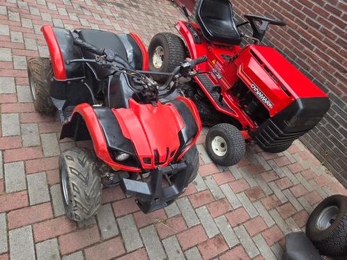 Mini quad benzine en zitmaaiers opknappers inruilers, Tuin en Terras, Zitmaaiers, Gebruikt, 90 tot 120 cm, Elektrische starter