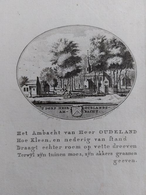 15 / Heer Oudelands Ambacht - Zwijndrecht Gravure 18e eeuw, Antiek en Kunst, Kunst | Etsen en Gravures, Ophalen of Verzenden