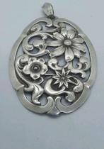 Zilveren Jugendstil Hanger, gemerkt, Ophalen of Verzenden, Zilver, Zilver, Bloem of Plant