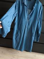 Jeans jurk xl denim katoen lange tuniek met steekzakken, Blauw, Maat 46/48 (XL) of groter, Ophalen of Verzenden, Onder de knie