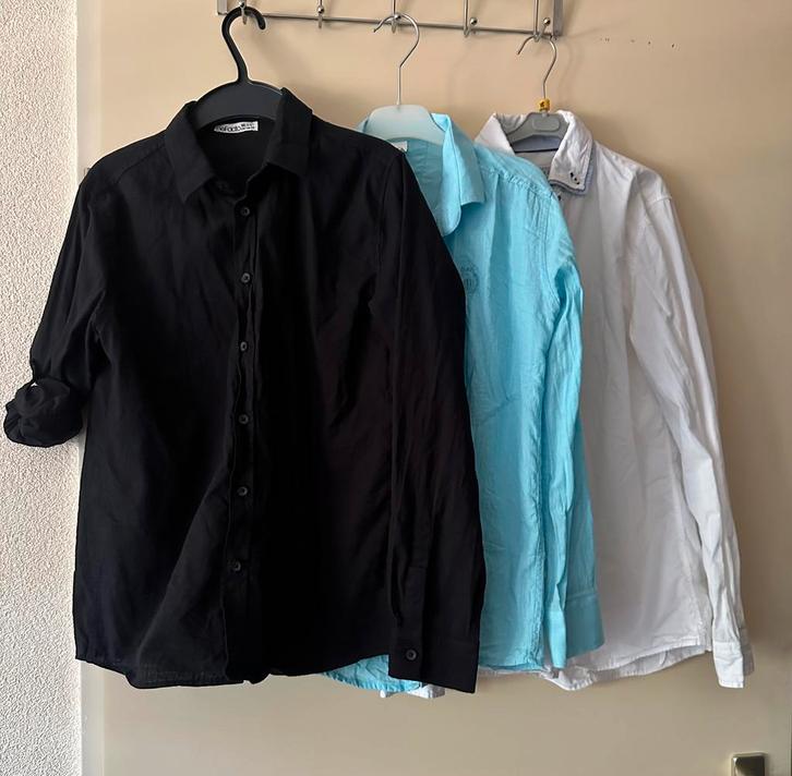 Nette jongens overhemden maat 146/152, Kinderen en Baby's, Kinderkleding | Maat 146, Zo goed als nieuw, Jongen, Overhemd of Blouse