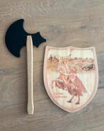 Houten speelgoed ridder schild en bijl, Kinderen en Baby's, Speelgoed | Houten speelgoed, Ophalen of Verzenden, Zo goed als nieuw