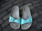 GRATIS VERZENDEN MINTGROENE MADRID BIRKENSTOCK SLIPPERS 37, Groen, Slippers, Zo goed als nieuw, BIRKENSTOCK MADRID 37