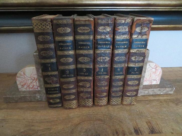 Antieke boeken Thesaurus Patrum 6 delen 1824, Antiek en Kunst, Antiek | Boeken en Bijbels, Ophalen of Verzenden